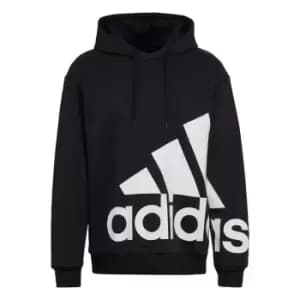 adidas Essentials Giant Logo Fleece Hoodie Mens - Black