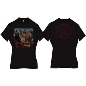 The Beatles - Sgt Pepper Womens XX-Large T-Shirt - Black