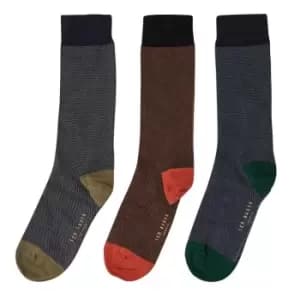 Ted Baker Gift Box Crew Socks 3 Pack - Blue