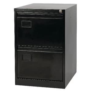 Jemini 2 Drawer Black Filing Cabinet