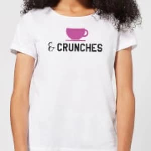 Coffee and Crunches Womens T-Shirt - White - 3XL