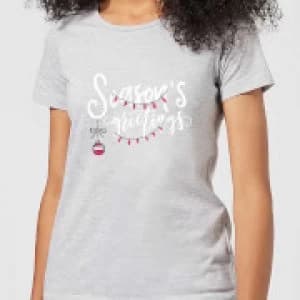 Seasons Greetings Womens T-Shirt - Grey - 3XL