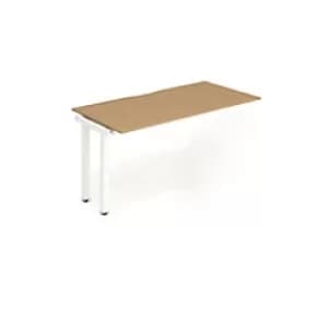 Trexus Bench Desk Single Extension White Leg 1600x800mm Oak Ref BE308