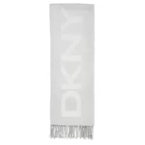 DKNY Woven Logo Throw - Grey