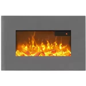 WM-9541 Electric Wall Mounted Fire with Remote in Grey, 26" - Sureflame