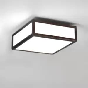 Mashiko Bathroom Square Ceiling Light Bronze IP44, E27