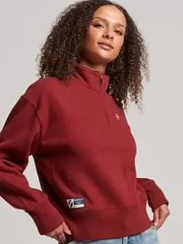 Superdry Code Sl Essential Henley - Red, Size 12, Women