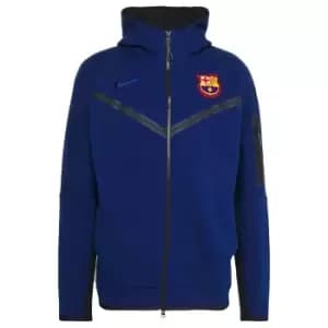 2021-2022 Barcelona Tech Fleece Hoody (Blue Void)