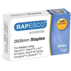 26/6 Staples (Pack-1000)