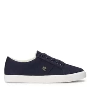 Lauren by Ralph Lauren Janson Leather Trainers - Blue