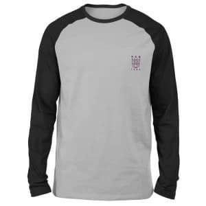Transformers Decepticons Embroidered Unisex Long Sleeved Raglan T-Shirt - Grey/Black - L