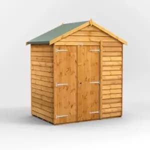 4x6 Power Overlap Windowless Apex Double Door Garden Shed