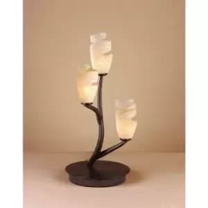 Forest Table Lamp 3 G9 Bulbs, Brown/Oxidized Black