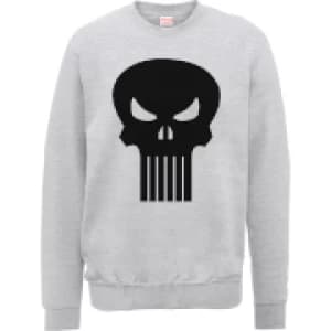 Marvel The Punisher Skull Logo Grey Mens Sweatshirt - L - Grey