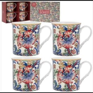 Golden Lily Mugs Set Of 4 By Lesser & Pavey