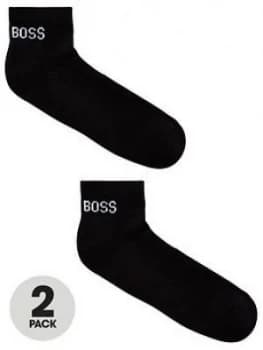 Hugo Boss 2 Pack Logo Ankle Socks Black Size 39-42