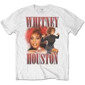 Whitney Houston - 90s Homage Unisex Large T-Shirt - White