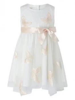 Monsoon Baby Girls Molly Butterfly Dress - Ivory, Size 18-24 Months