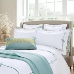 V&A Voysey Trail Double Duvet Cover, Aqua