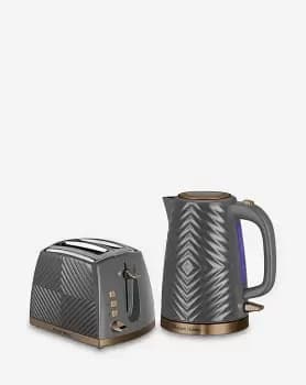 Russell Hobbs 26382BU Groove Kettle & 2 Slice Toaster Bundle