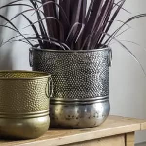 32cm Antique Nickel Planter