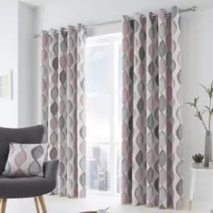 Fusion Lennox Blush Eyelet Curtains Blush