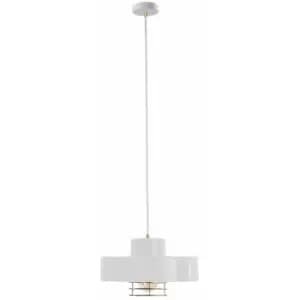 Keter Bossi Dome Pendant Ceiling Light Gold, White, 30cm, 1x E27