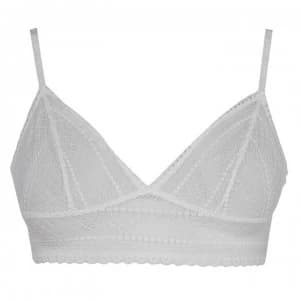 DKNY Tab Top Lace Bralette - White