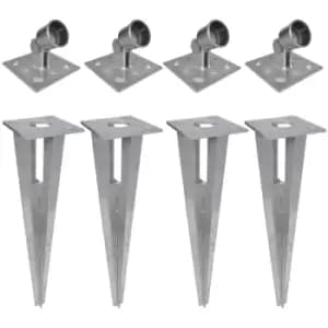 Strive Post Spikes 4 pcs Steel Vidaxl Silver