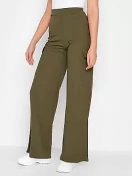 Long Tall Sally Khaki Cargo Wide Leg Trouser 36 Inch, Green, Size 20, Women