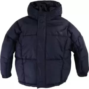 Boss Girls Blue hooded puffer jacket - Blue