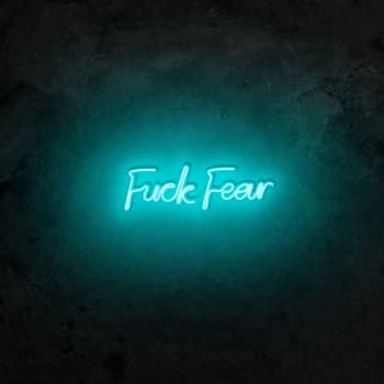 Fuck Fear - Blue Blue Wall Lamp