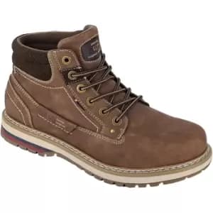 Route 21 Mens Eyelets Ankle Boots (10 UK) (Brown)