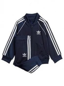 Boys, adidas Originals SST Childrens Tracksuit - Navy, Size 0-3 Months