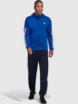 Adidas 3 Stripe Hooded Tracksuit