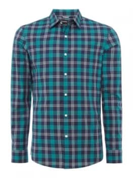 Mens Michael Kors Check Shirt Green