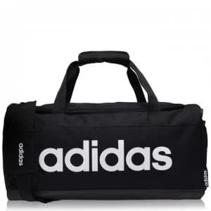 adidas Linear Logo Small Duffel Bag - Black/White