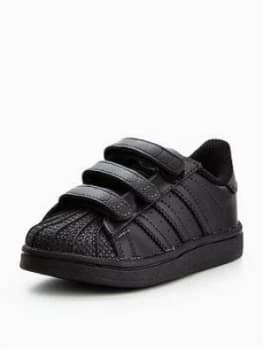 adidas Originals Superstar CF Infant Trainer - Black, Size 4