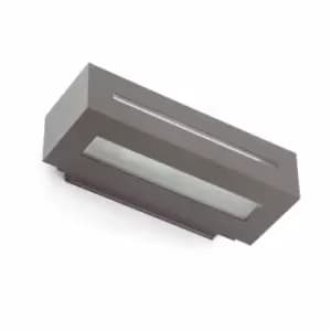 West 1 Light Outdoor Wall Light Dark Grey IP54, E27