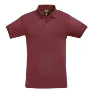 SOLS Mens Perfect Pique Short Sleeve Polo Shirt (S) (Burgundy)