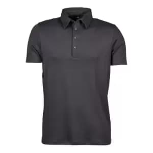 Tee Jays Mens Pima Short Sleeve Cotton Polo Shirt (M) (Dark Grey)