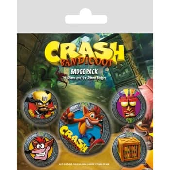 Crash Bandicoot - Pop Out Badge Pack