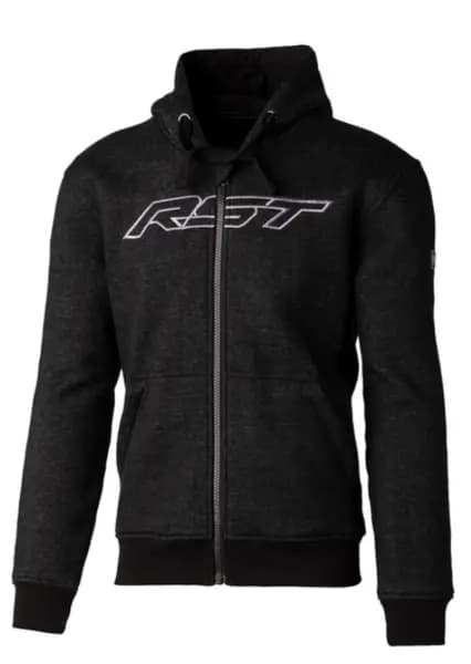 RST Zip Through Logo CE Textile Hoodie Men Black 42