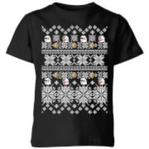 Nintendo Super Mario Retro Boo Kids Christmas T-Shirt - Black - 11-12 Years
