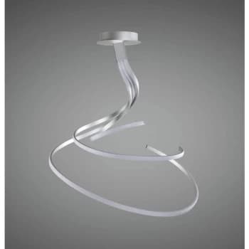 Nur XL 80W LED 3000K Semi Ceiling Light, 6200lm, silver / frosted acrylic / polished chrome