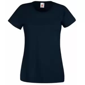 Fruit Of The Loom Ladies/Womens Lady-Fit Valueweight Short Sleeve T-Shirt (2XL) (Deep Navy)