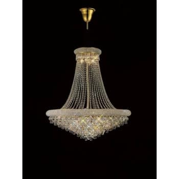 Pendant light Alexetra 18 bulbs gold / crystal