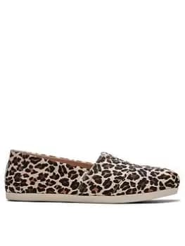 TOMS Toms Alpagata Leopard Print Espadrille - Animal Print, Brown, Size 5, Women