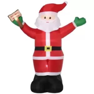 Christmas Inflatable Santa Clause Holding Sign 8' - Outsunny TJ Hughes