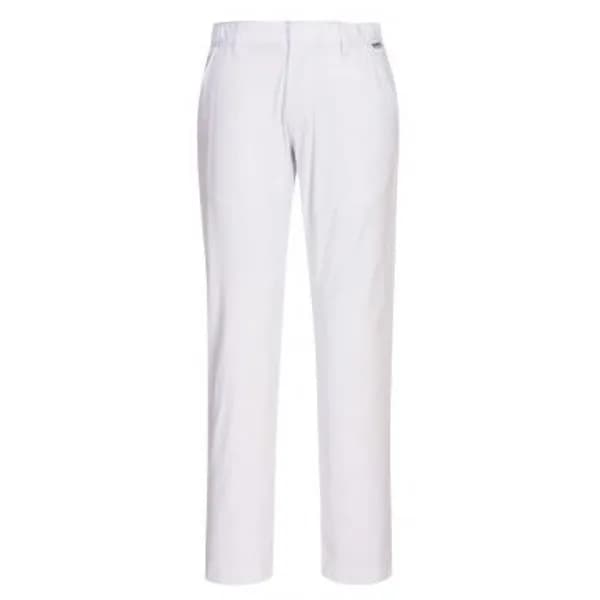 Portwest Mens Stretch Slim Chino Trousers S232WHR36 Colour: White